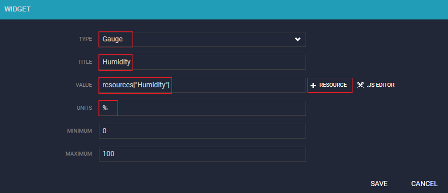 Humidity Widget