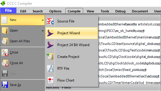 Project Wizard