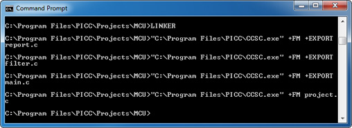 MCU LINKER Command-Line